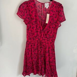 NWT Blue Rain Francesca’s XXS pink floral mini dress